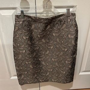 Jacquard pencil skirt